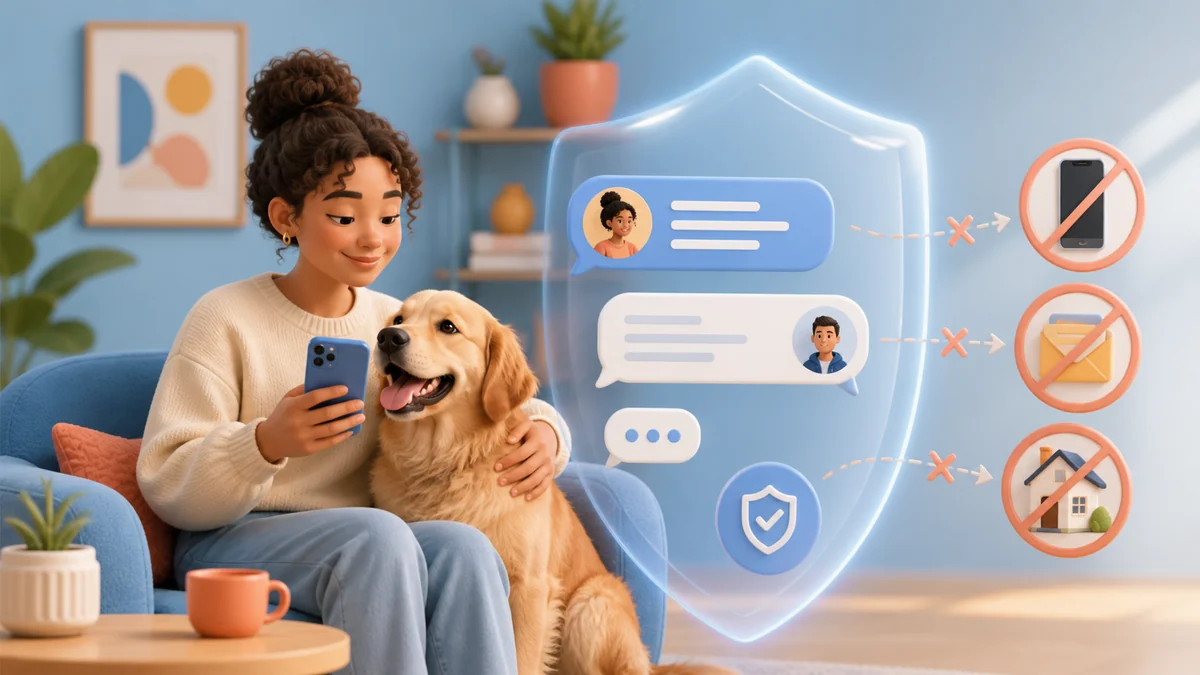 Why can’t I share my contact details or organize a meeting in the chat?